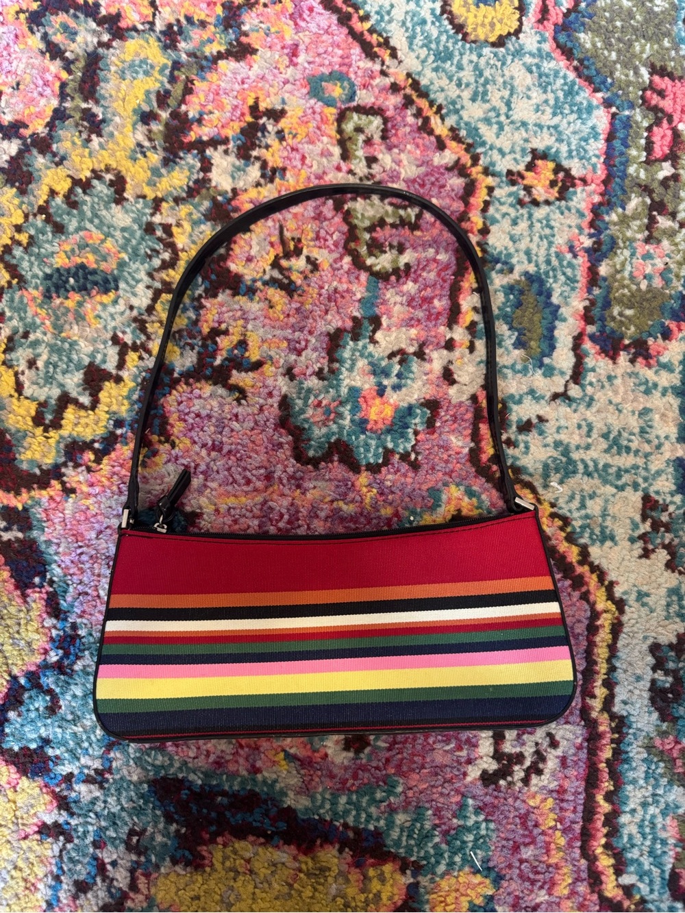 Striped Multicolor Shoulder Bag - Chic Everyday Style